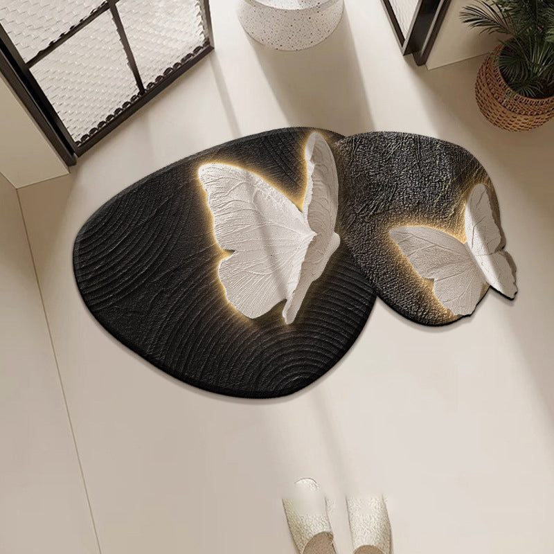 Retro Butterfly Diatomite Mat – Quick Drying & Non-Slip