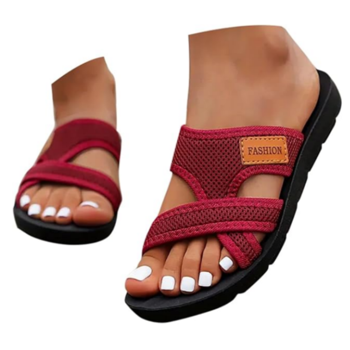 Wide Feet Comfortable Open Toe Flat Sandals