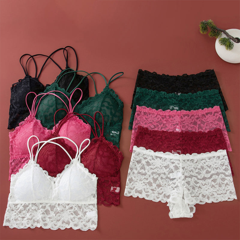 ⏳ Limited time 50% off! 💥Women's Lace Bralette and Panty Set(The more you buy, the higher the discount)