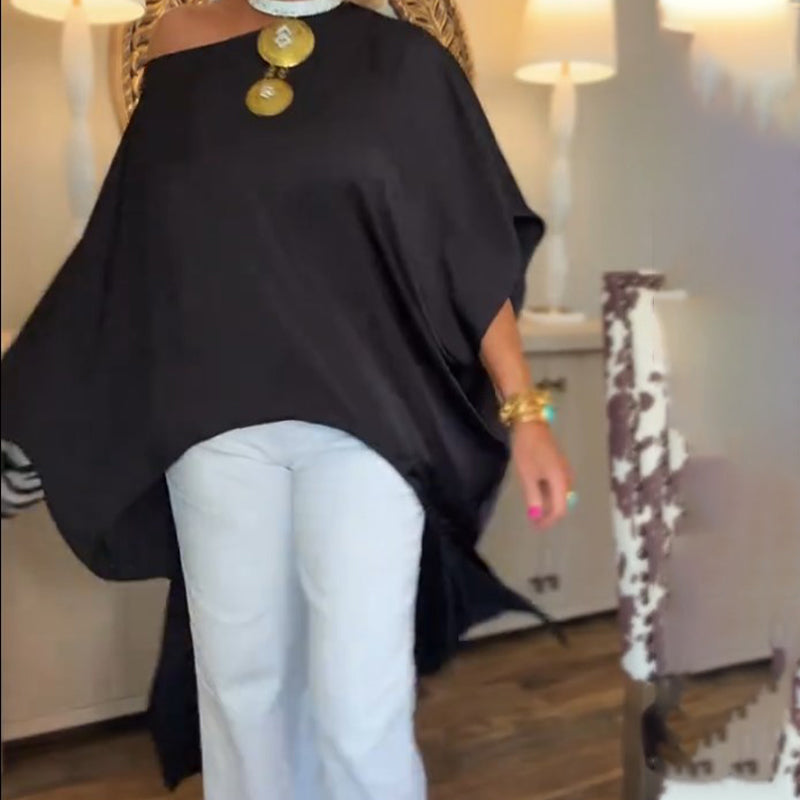 Women's Asymmetrical Off-Shoulder Loose Long Top
