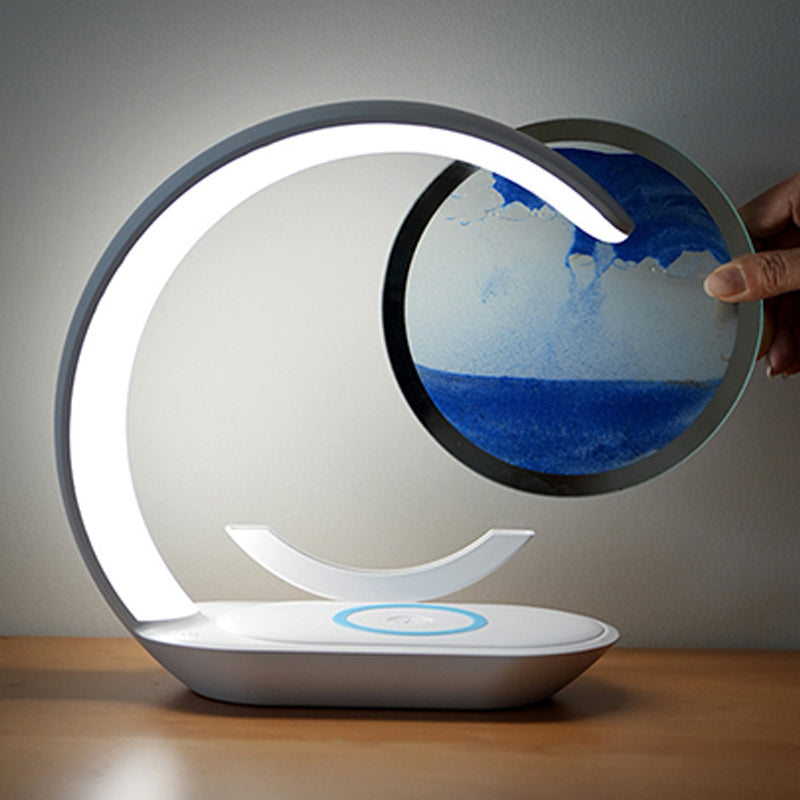 Moving Sand Art Lamp with Wireless Charging Panel