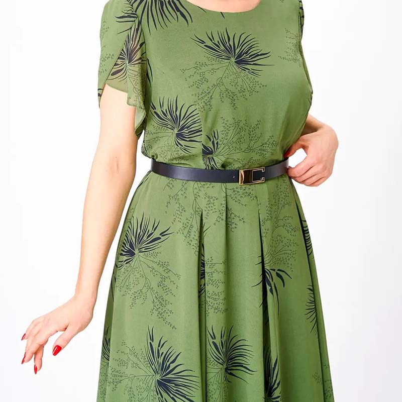 🎉🛍️Spring Specials👗 Women's A-Line Midi Dress with Belt