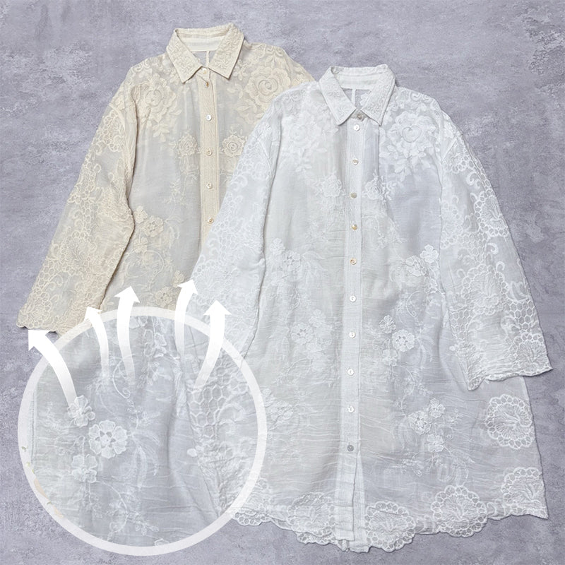 Woman’s Comfortable Embroidered Shirt Dress