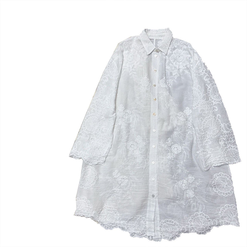 Woman’s Comfortable Embroidered Shirt Dress