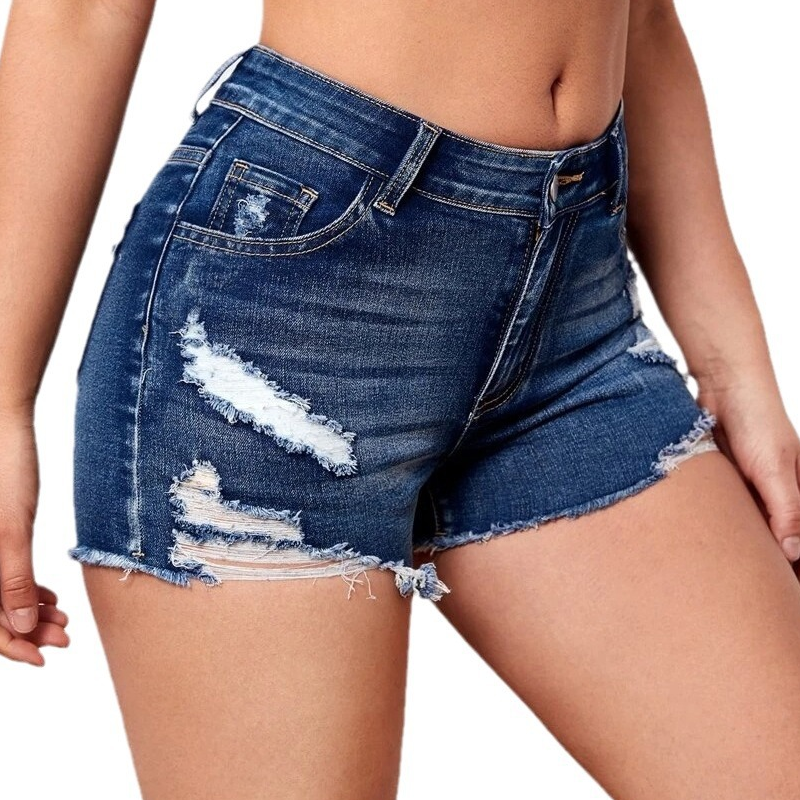 Women's Fashion High Waist Stretch Denim Shorts