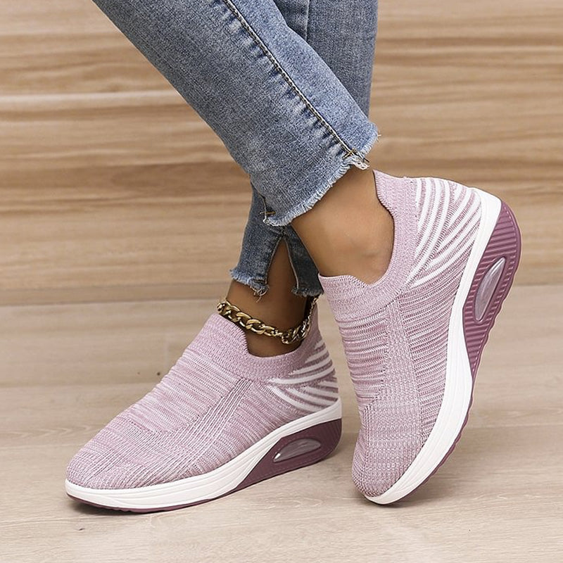 Casual Stretch Mesh Thick Sole Women's Shoes