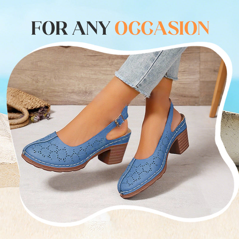🏖️Summer Hot Sale 49% OFF🌼Women's Fashion Hollow Out Chunky High Heel Sandals