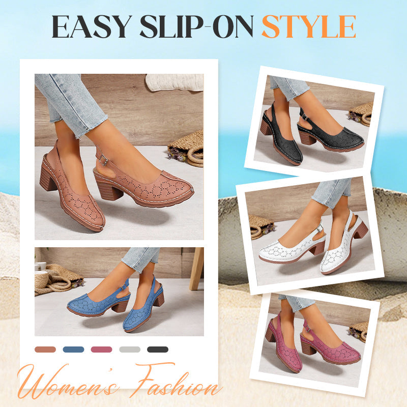 🏖️Summer Hot Sale 49% OFF🌼Women's Fashion Hollow Out Chunky High Heel Sandals
