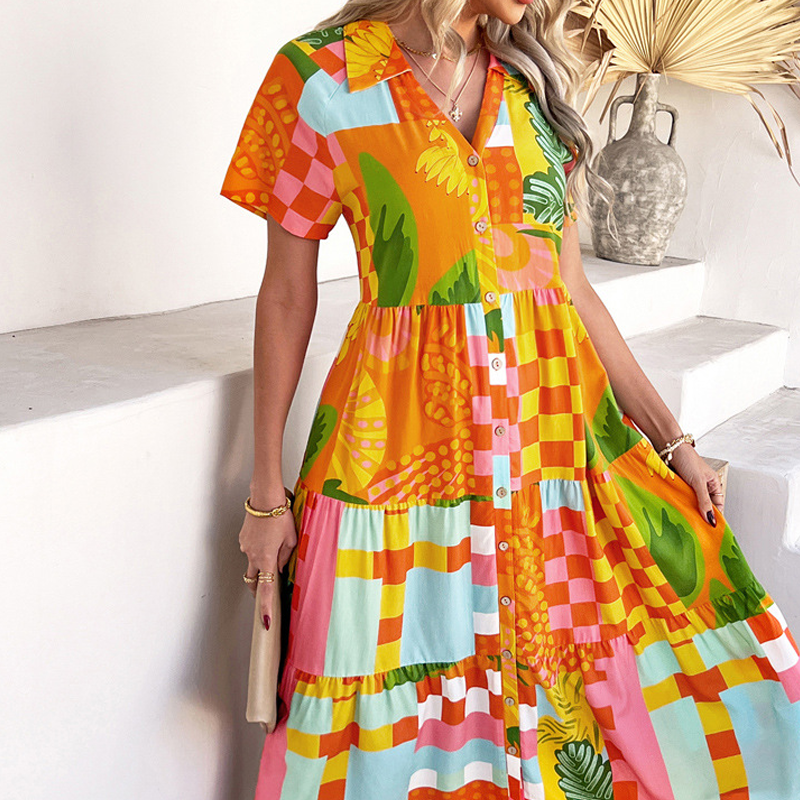 🌴Summer Specials🌴Women's Casual Boho V-Neck Dress