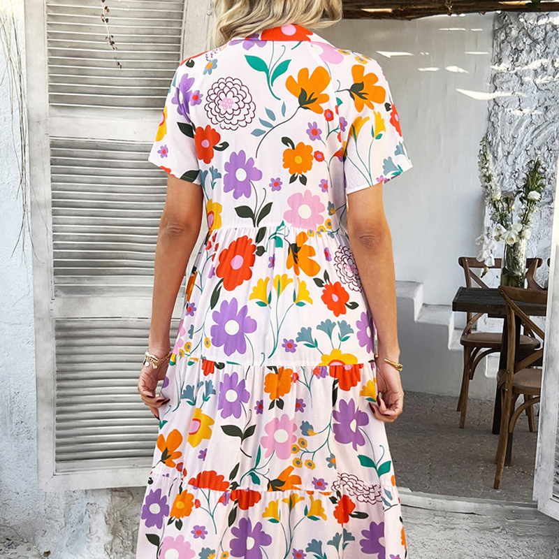 🌴Summer Specials🌴Women's Casual Boho V-Neck Dress