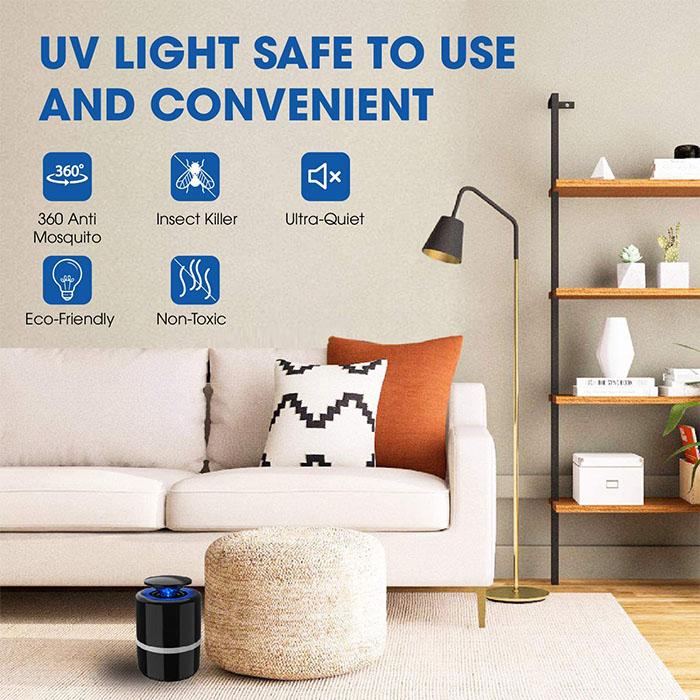 Mosquitoes Eliminator With LED Light, Noiseless And Nontoxic