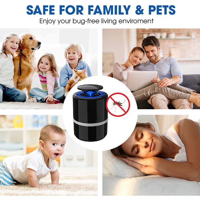 Mosquitoes Eliminator With LED Light, Noiseless And Nontoxic