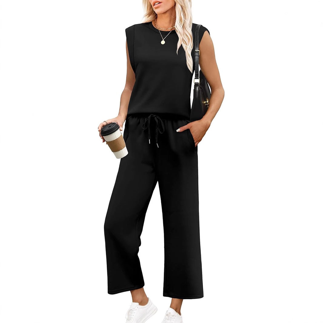 💕Hot Sale 60% OFF🔥New Women's Sleeveless Top & Wide-Leg Pants Set