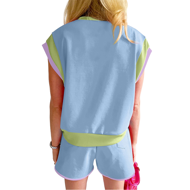 🌸Summer Hot Sale 49%OFF🌸Women's Color-block 2 Piece Outfits