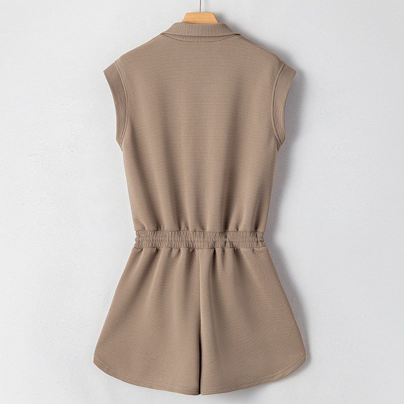🎉Hot Sale 49% OFF🎉Women's Zip-Up Shorts Jumpsuit