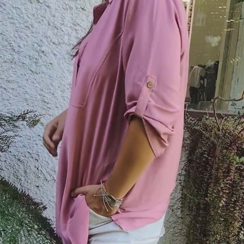 Women's Casual Button Front Loose Fit Shirt
