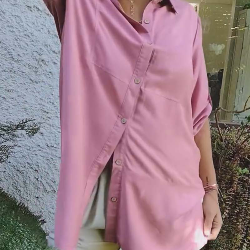 Women's Casual Button Front Loose Fit Shirt