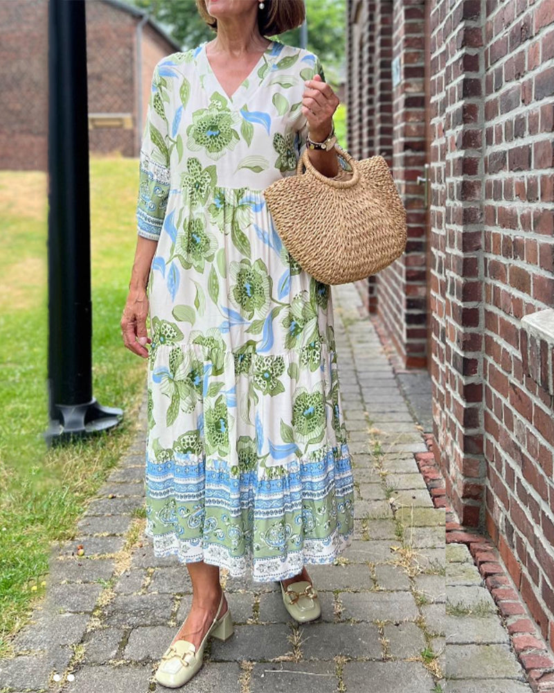 🍃🌿Fresh new women's printed dress for 2025