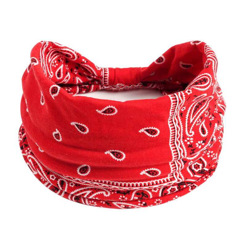 Women's Printed Elastic Wide Sports Headband