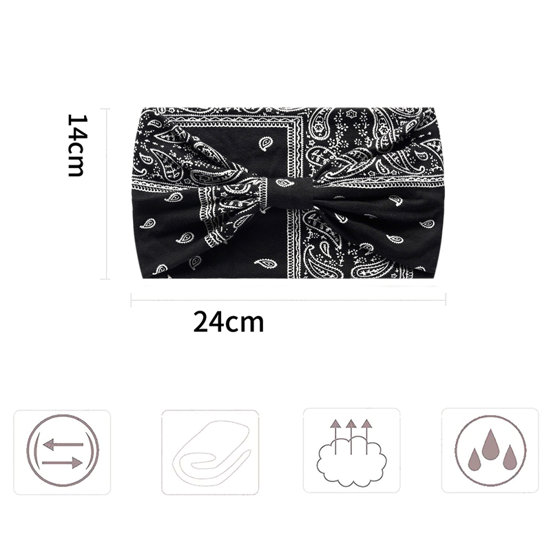 Women's Printed Elastic Wide Sports Headband