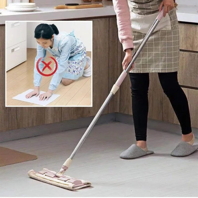 🔥Summer Hot Sale 49% OFF🔥Flat Mop with Stainless Steel Handle with Reusable Washable Mop Cloths