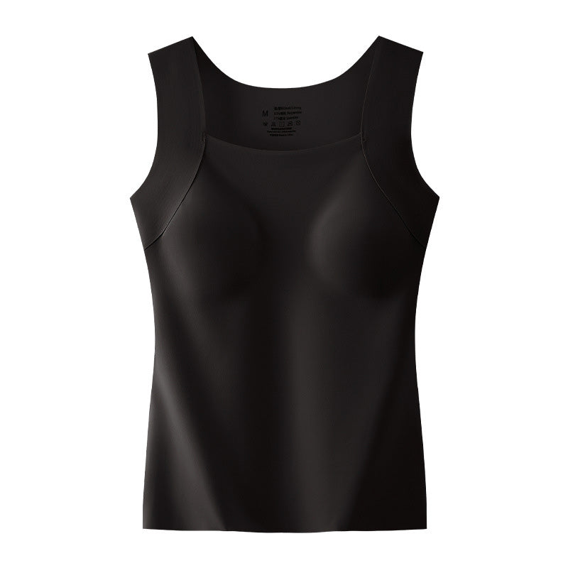 Shaping tank top with built-in bra