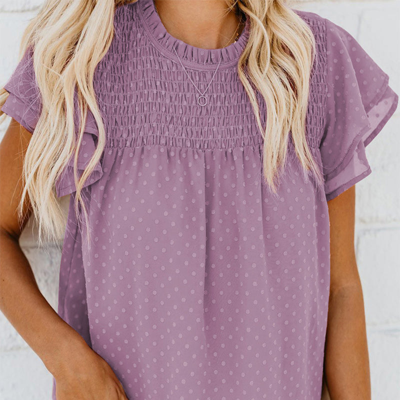 Women's Elegant Casual Loose Dot Top