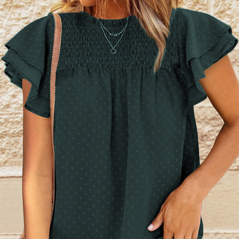 Women's Elegant Casual Loose Dot Top