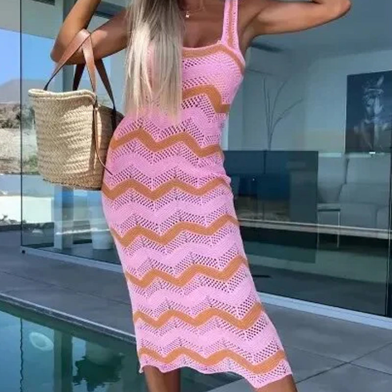 🌸Last week - 49% off🌸Women's Sleeveless Hollow Out Knit Dress