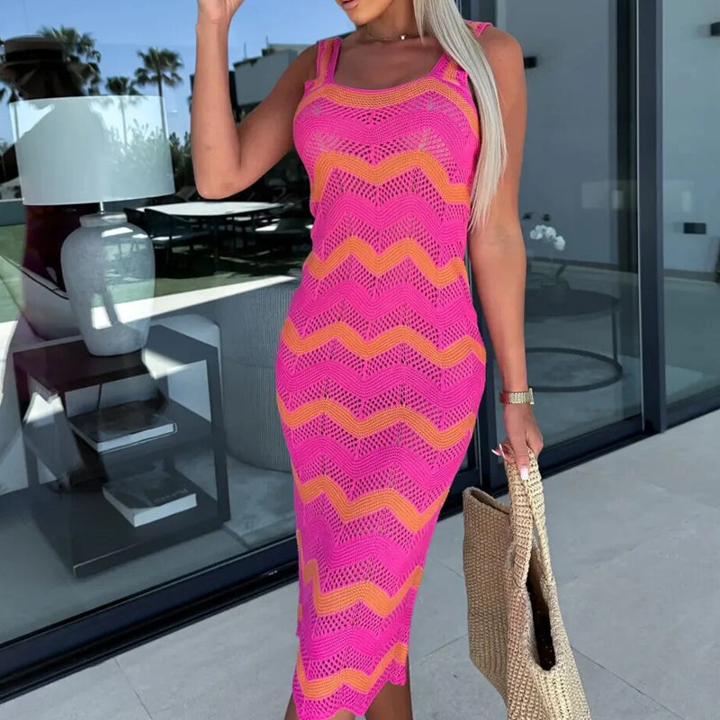 🌸Last week - 49% off🌸Women's Sleeveless Hollow Out Knit Dress