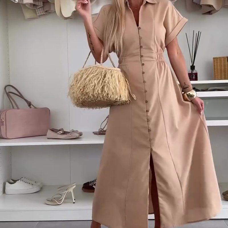 Women's Solid Color Casual Maxi Dress