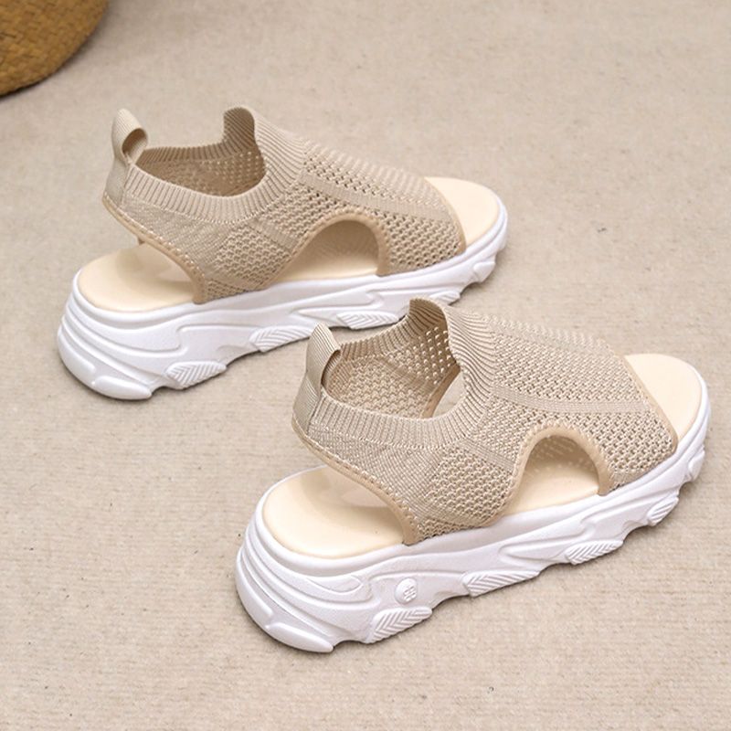 Women’s Casual Breathable Hollow Knitted Platform Sandals