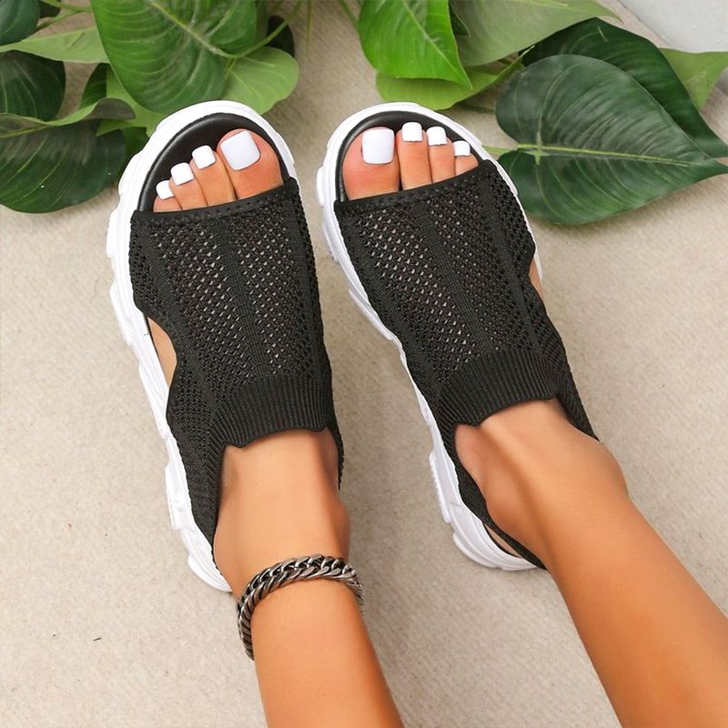 Women’s Casual Breathable Hollow Knitted Platform Sandals