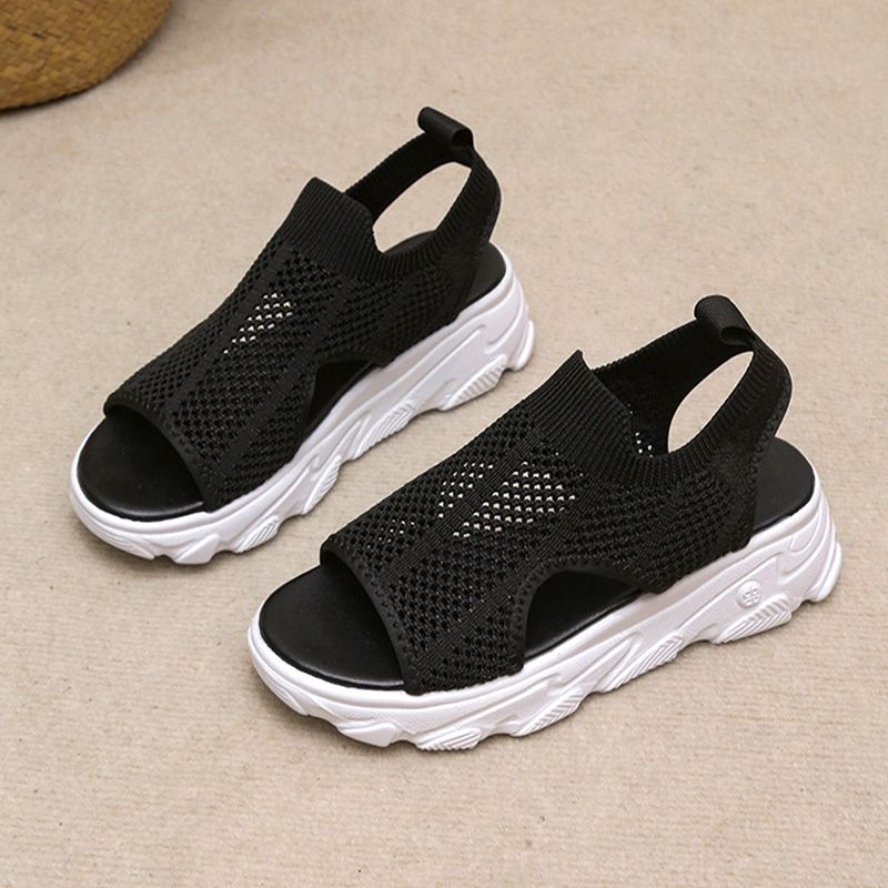 Women’s Casual Breathable Hollow Knitted Platform Sandals