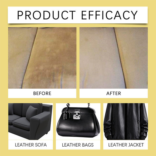 🔥Professional Leather Cleaner & Restorer - Deep Cleaning Kit for Couches, Bags & Car Seats