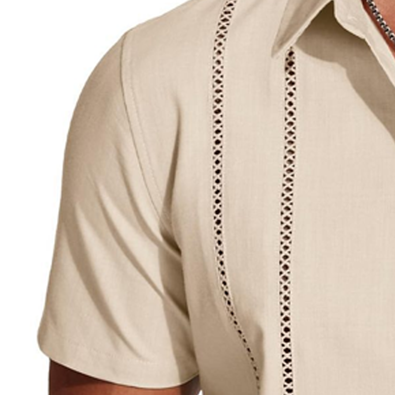 Men's Casual Button-Down Short Sleeve Shirt