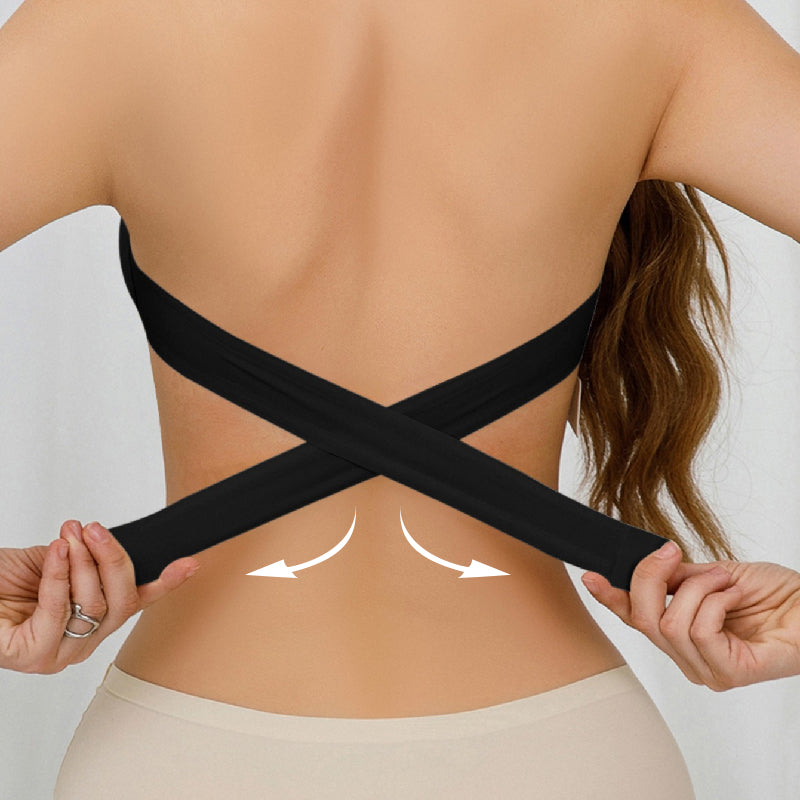 💥Buy 2 Save 10%-Women's Non-Slip Strapless Wireless Bra with Crossover Side Closure