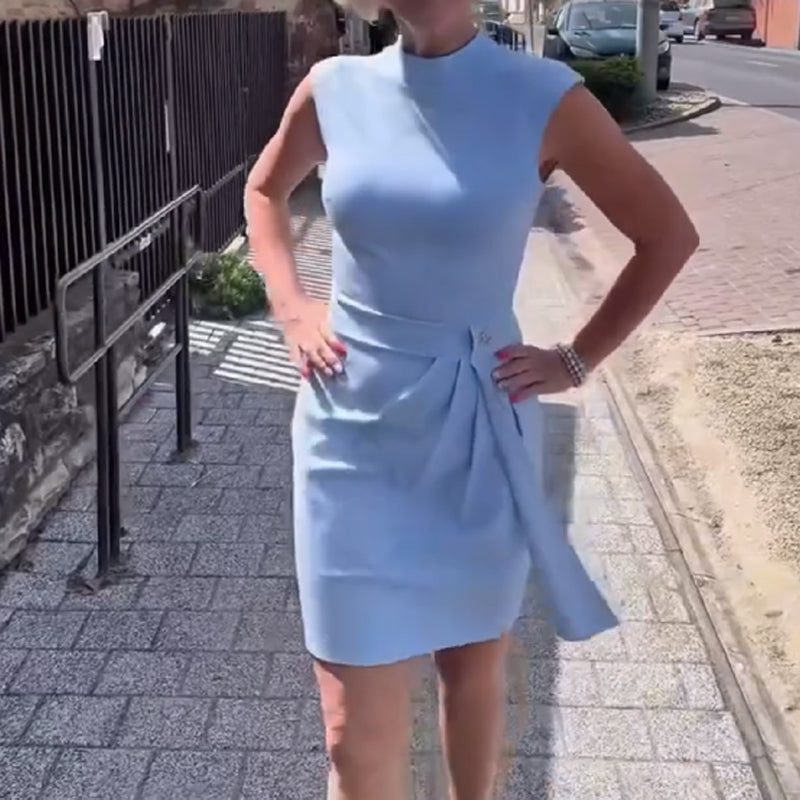 Women's Sleeveless Solid Color Dress