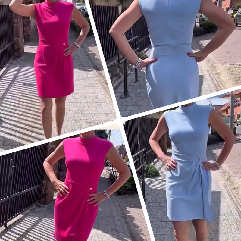 Women's Sleeveless Solid Color Dress