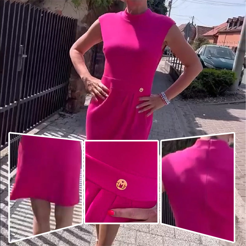 Women's Sleeveless Solid Color Dress