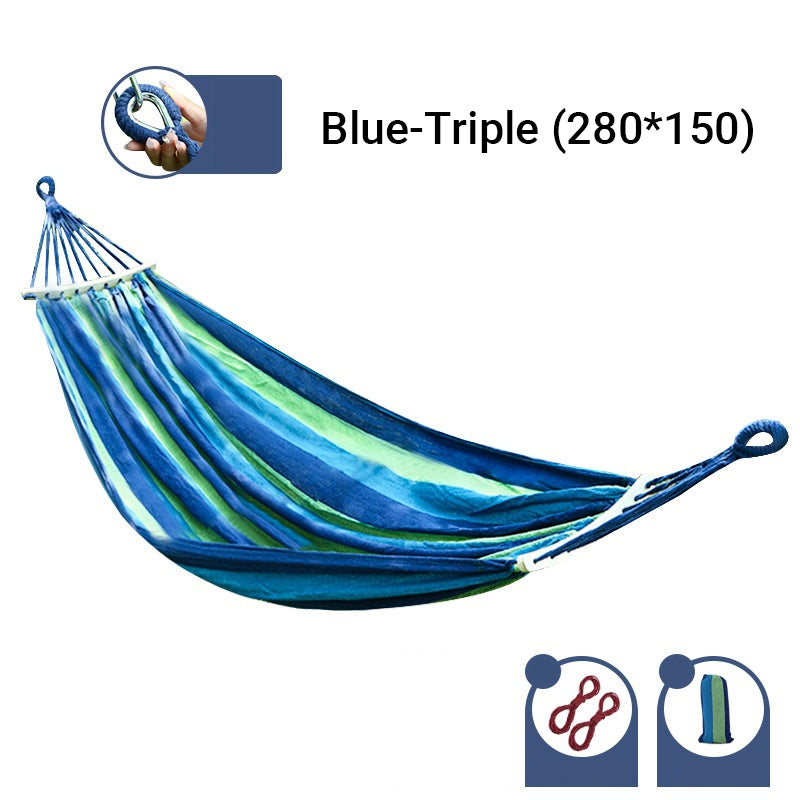 š„Limited-time offer-Reinforced & Multi-Person Striped Hammock