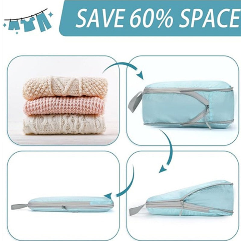 Travel Compression Packing Cubes 4-Piece Set