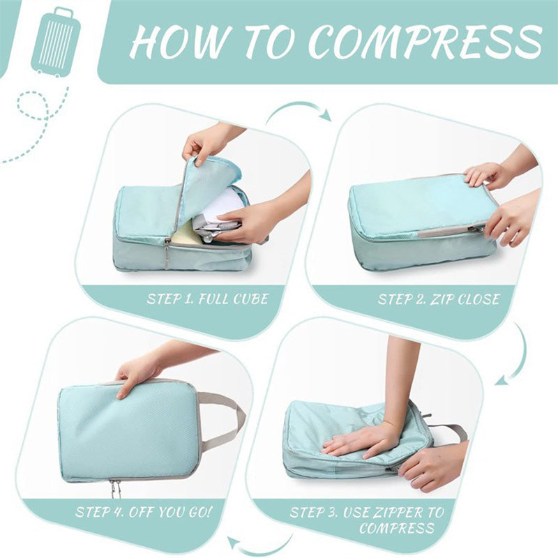 Travel Compression Packing Cubes 4-Piece Set