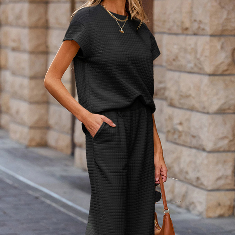 šSummer Fashion-50% OffāWomen's Casual Pullover Tops & Wide Leg Pants Set