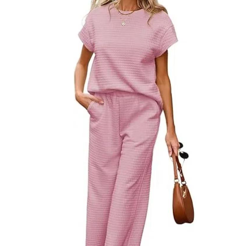 šSummer Fashion-50% OffāWomen's Casual Pullover Tops & Wide Leg Pants Set