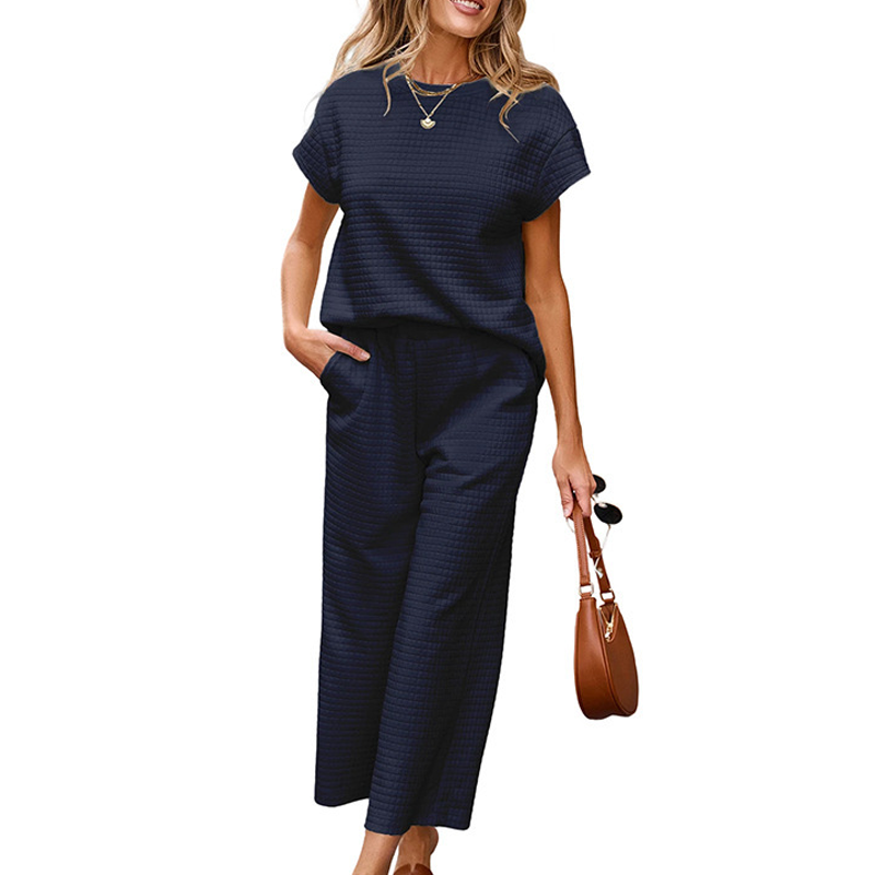 šSummer Fashion-50% OffāWomen's Casual Pullover Tops & Wide Leg Pants Set
