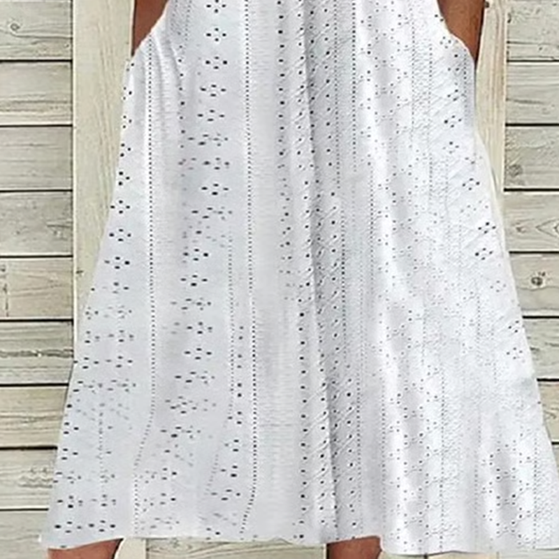 ⏰Hot Sale 49% Off💃Women's Elegant V-Neck Hollow-Out Solid Dress