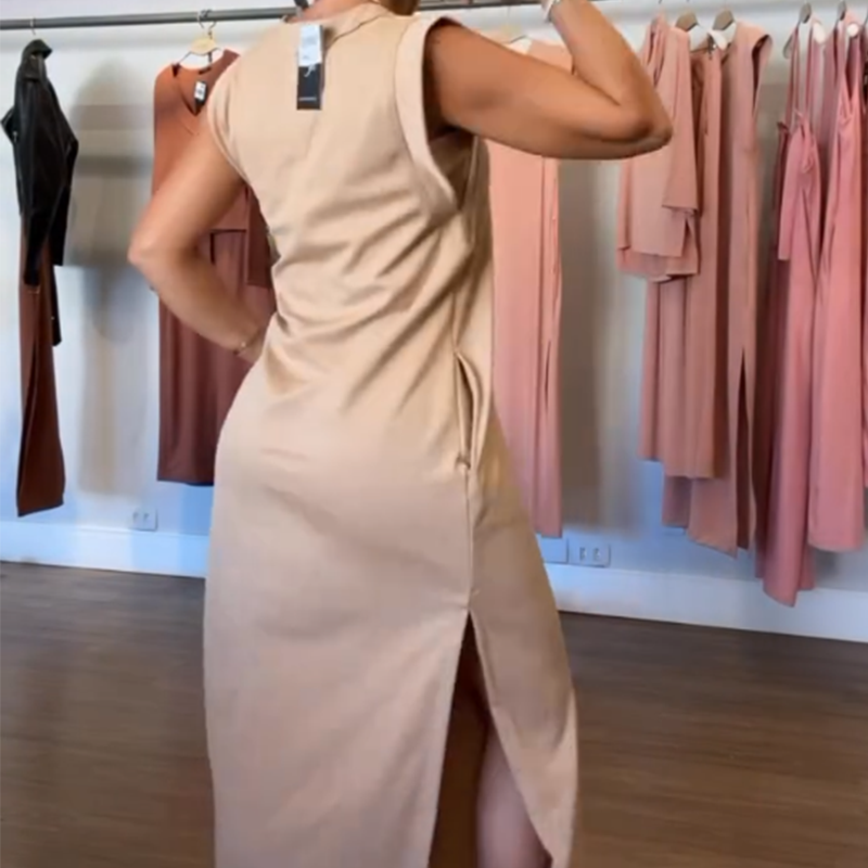 💕What should I wear tomorrow?💕Women's V-Neck Sleeveless Split Maxi Dress