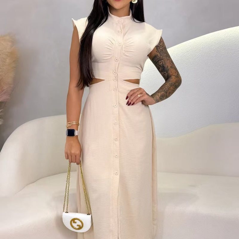 ⏳Time-limited Special⏰Women's Elegant Cap Sleeve Split Dress