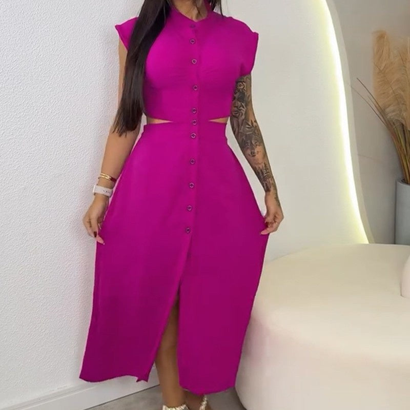 ⏳Time-limited Special⏰Women's Elegant Cap Sleeve Split Dress